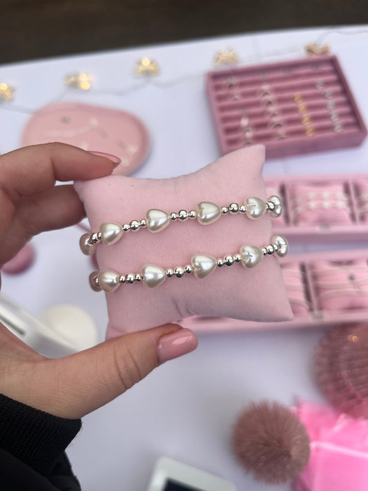 Puffy Acrylic Heart Bracelet