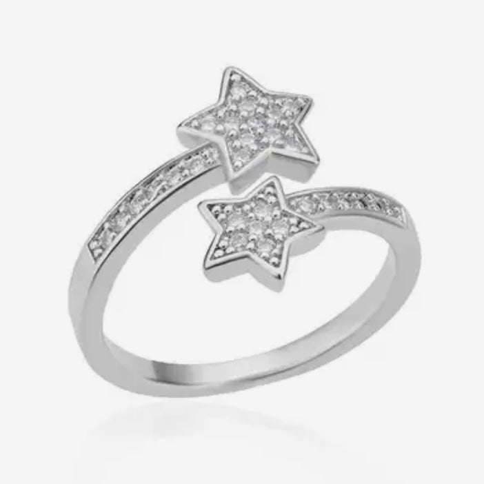 Adjustable Crystal Star Ring